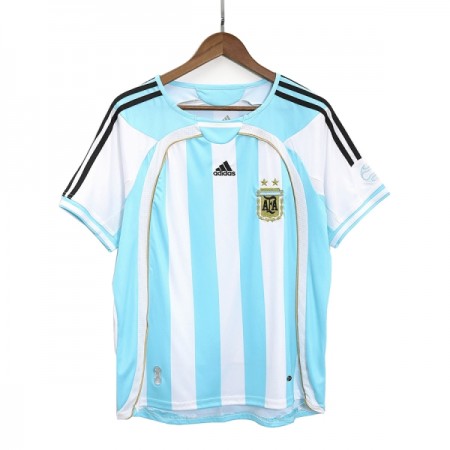 Argentina 2006 Fodboldtrøjer Retro Hjemme Kort ærmer